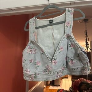 Target Floral Denim Tank Top